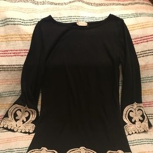 Black Dress with Lace Detail